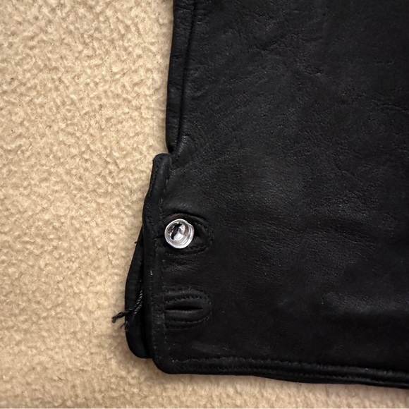 Fratelli Orsini black leather gloves size 8.5 - Picture 3 of 4